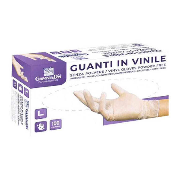 GUANTI VINILE S/POLV M 100PZ