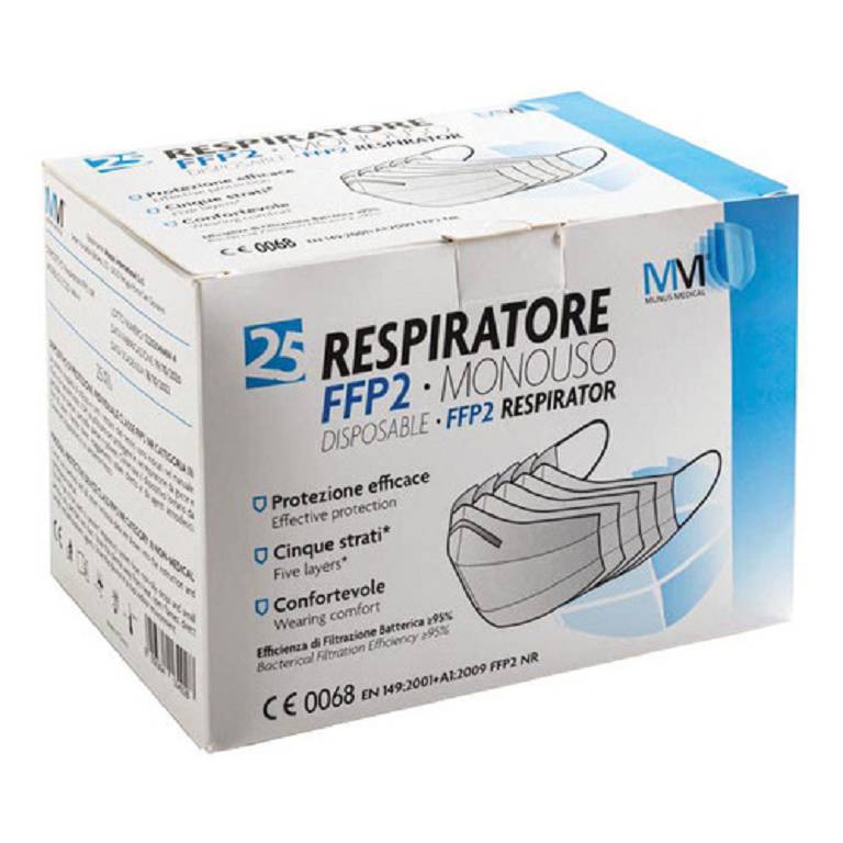 MUNUS MED RESPIRATORE FFP2 25P